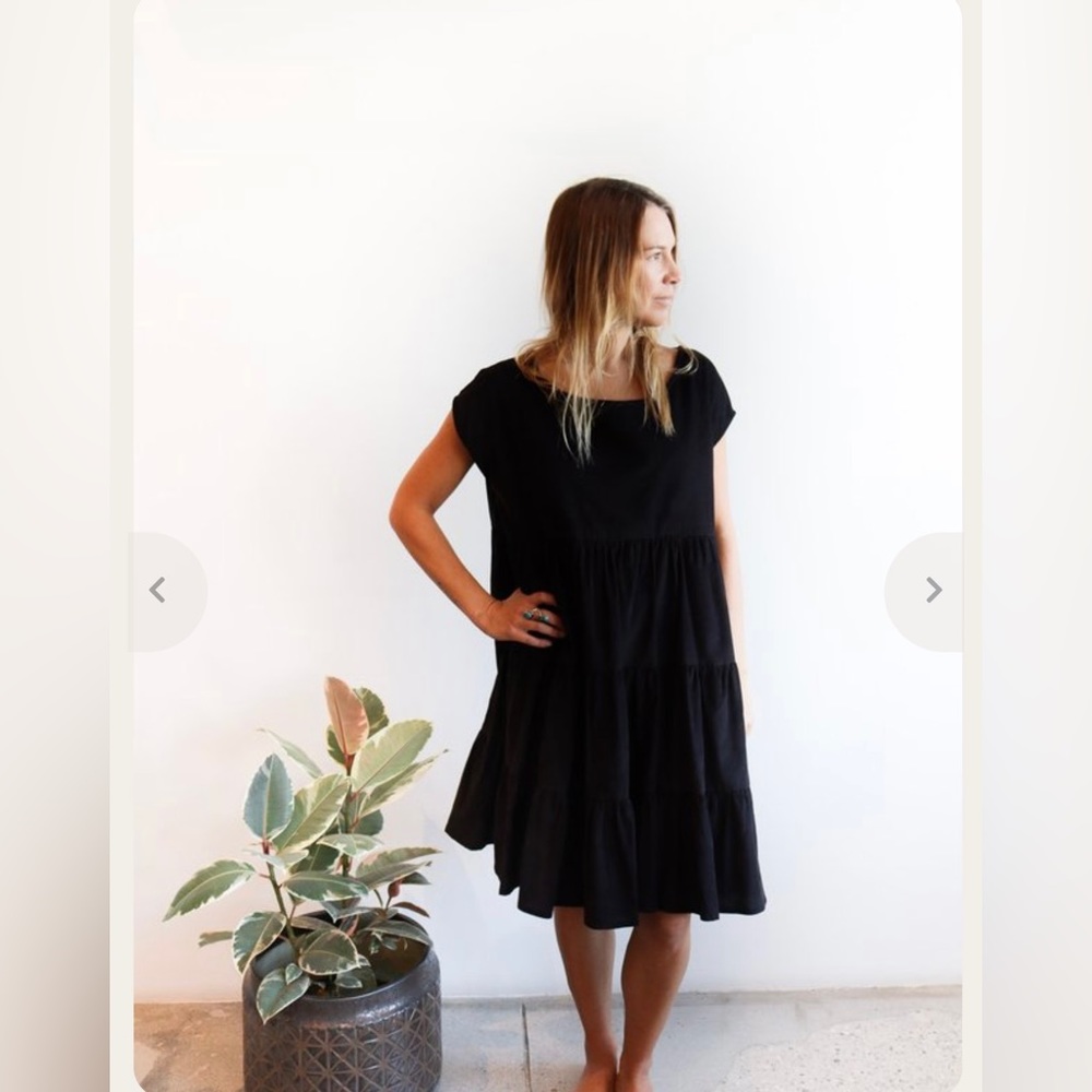 Voloshin Luna Tiered Corduroy Weekend Dress